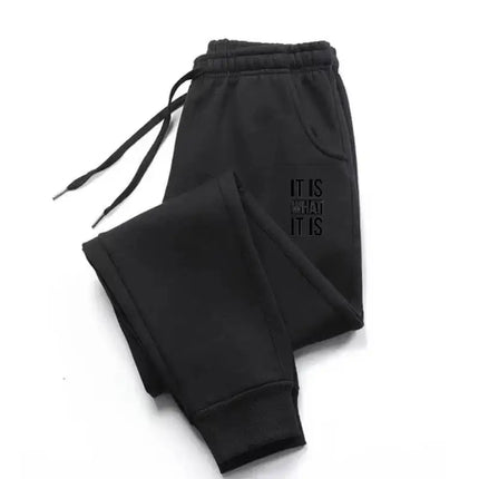 Men's Women Color Thick Feel Sweatpants Winter Spring Joggers Drawstring Elastic Waist Casual Warm Trousers for Outfits Street