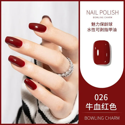 2025 Summer Solid Colored Nail Polish Tangerine Glitter Nails Art Water-Based Peel Off Nail Polish No Need Lamp Manicure Varnish
