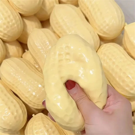 Asmr Sensory Peanut Squishy Toy Crunchy Buttery-soft Squeeze Stress Ball Simulated Fidget Toy For Adults Relaxation
