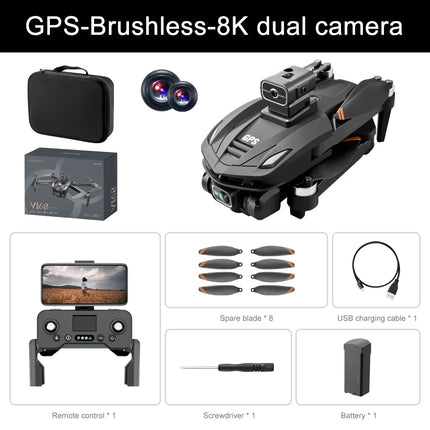 V168 Pro Max Drone GPS Profesional with 8K HD Camera FPV 5G Wifi Brushless Motor Foldable RC Quadcopter Obstacle Avoidance Dron