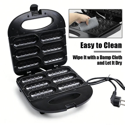 Corn Dog Maker Electric Hot Dog Waffle Maker Toaster Breakfast Machine Double-sided Heating Pan Cake Cooker for Kid Holiday Part