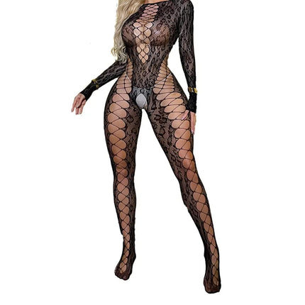 Sexy Lingerie For Women Hot Sexy Naughty Fishnet Lingerie Set Bodysuit Transparent Outfits Teddy Erotic Mesh Women's Lingerie