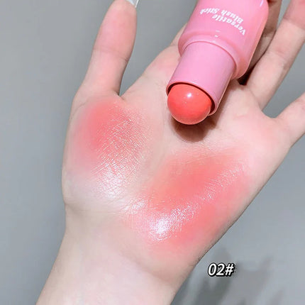 Magic Blush Stick 3-in-1 Cheek Lip Tinted Moistured Blush Stick Silky Brighten Cheek Cream Natural Cosmetics Makeup Products