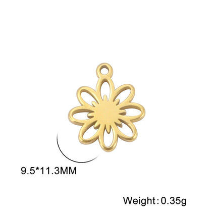 EUEAVAN 5pcs Stainless Steel Charms for Jewelry Making Leaves Lotus Flower Star Pendant Mini Charm Necklace Bracelet DIY Gifts
