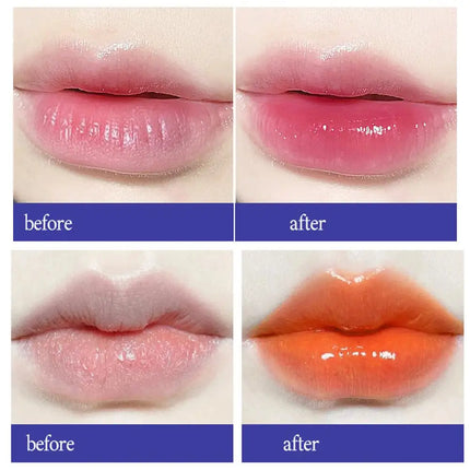 Crystal Temperature Change Moisturizing Lipstick Star Brilliant Jelly Shinny Lip Balm Long-lasting Lip Oil Care Jelly Makeup