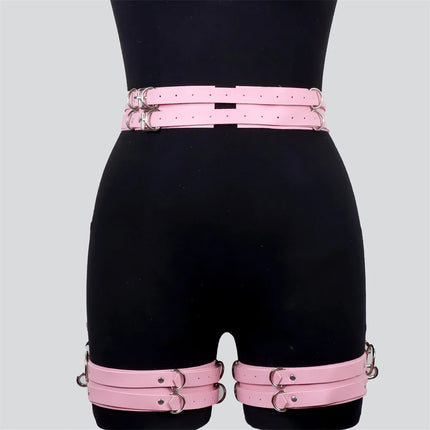 Sexy  Garter Leather Harness Women Gothic Lingerie BDSM Bondage Belt Stocking Suspenders Leg Thigh Harness Toy For Adult 18+