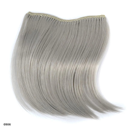 Zolin Small Hair Bangs Extension Invisible Clip In Hair Gray Pink Red Colorful Colors Synthetic Fringe For Cosplay Accessories