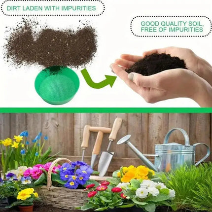 1/3PCS Plastic Garden Sieve Home Garden Tool Fine Mesh Soil Sieve Mining Sand Sifter Potting Sieve for Plant Soil Stone Sifting