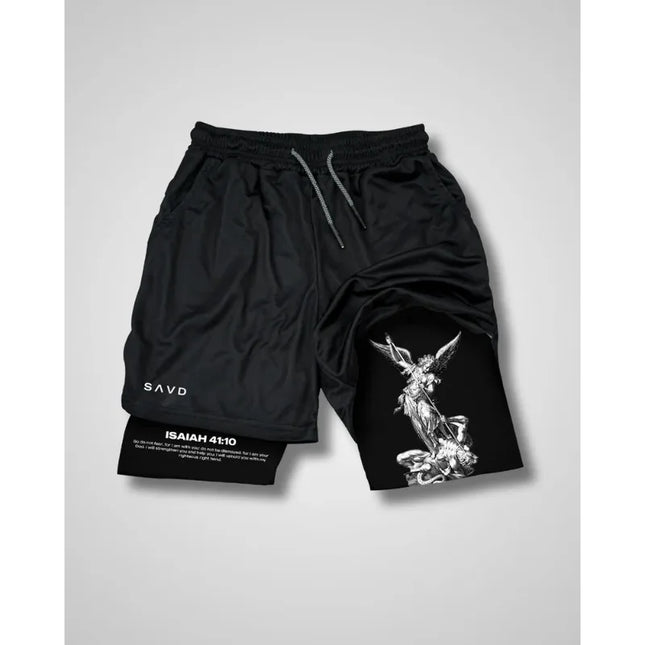 Classic Brand Heavy Woven Quick Dry Casual Sports ShortsSAVD High Street 2025 Large Pattern Letter Print High Gram
