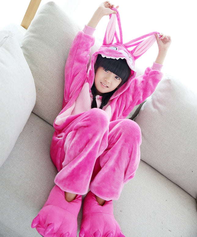 Kigurumi Kids Stitch Animal Cartoon Pajamas Children Sleepwear Girls Boys Onesies Cosplay Costumes For Christmas Halloween Party