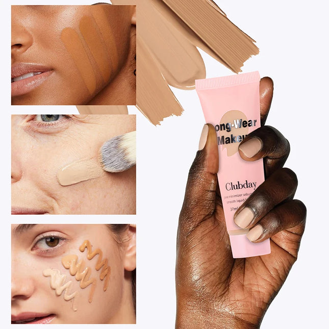 High Coverage Liquid Foundation BB Cream Primer Waterproof Lasting Concealer Corrector Base Facial Korean Makeup Women Cosmetics