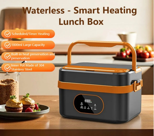 1.5L Electric Heated Lunch Box for Adults 60W Heated with Temp 18000mah Display Portable Food Warmer for Work Car or home
