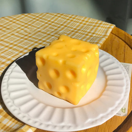 Jumbo Cheese Cube Stress Squishy Object Large Size Slow Rebound Stress Relief Fidget For ASMR Sensory Anti-Stress Anxiety Relief