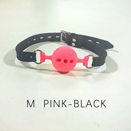 Thierry Fetish Extreme Breathable Silicone Ball Gag Bondage Restraints Open Mouth Gags Adult Game Sex Toys For Couple Size S M L
