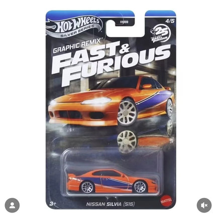 2026 New Hot Wheels Hnr88 Silver Series 25Th Fast & Furious Tokyo Drift Set Nissan/Monter Carlo/Road Runner 1:64 Diecast Car Model Authentic Holiday Birthday Gift