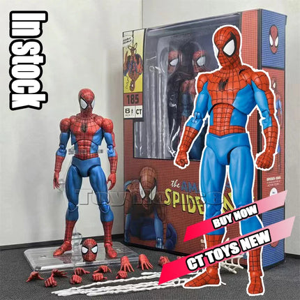 Full Range In Stock Ct Toys Spiderman Mafex 143 Ben Reilly Comic Ver The Amazing Spider-Man 001 Anime Action Figure Toys Gift