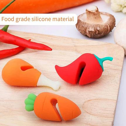3Pcs Silicone Pot Lid Anti-spill Rack Heat-resistant Anti-Overflow Stoppers Pot Cover Lifter Holder Creative Kitchen Tool Gadget