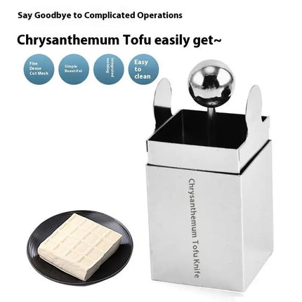 Creative Stainless Steel Tofu Shredding Mold DIY Manual Tofu Slicer Holder Fast Slicer Chrysanthemum Tofu Cutting Tool
