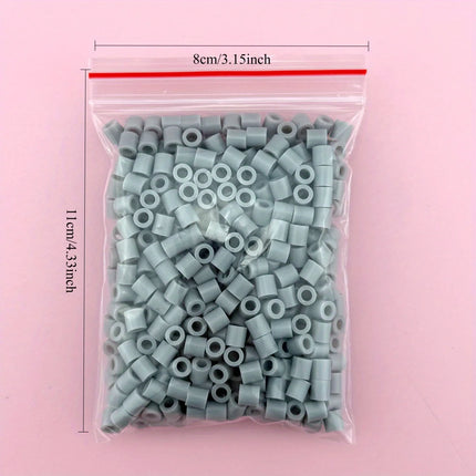 5mm 1000PCS Black, White, Gray, Transparent Color, Complementary Color Set, Hama Bead Iron Fuse Bead DIY Puzzle Pixel Art Gift