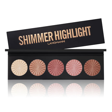 Highlighting and Contouring Palette 5 Colours All-in-One Makeup Palette Stereoscopic Natural Highlighting Makeup Palette