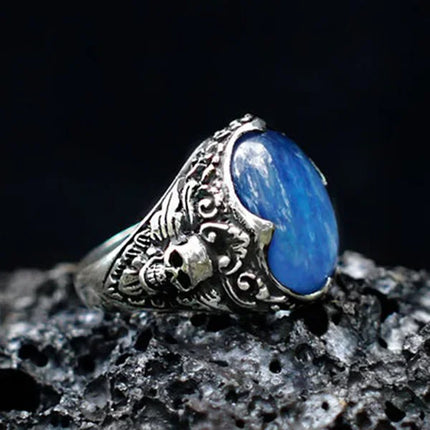 2024 New Creative Cat's Eye Alloy Casting Rings for Men Tiktok Europe and America Gothic Rock All-around Eyeball Simple Jewelry