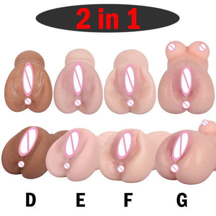 3in1 Band teeth mouth vagina anal plug male masturbator cup deep throat silicone dildo moves masturbation pleasure toys for men