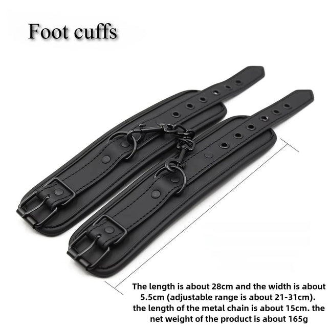 Bondage Toys BDSM Sex Restrsaints Erotic Adults Toys Handcuffs Ankle Cuffs Collar Sex Toy Adults Games Sex Leather Kit