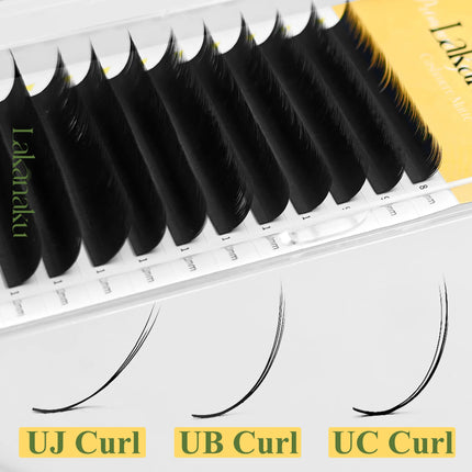 UJ LJ Pre-Bundled Spike Lashes Camellia Eyelashes Automatic Flowering Eyeash Extensions Blooming Lash LB UB Lash Tray All Size