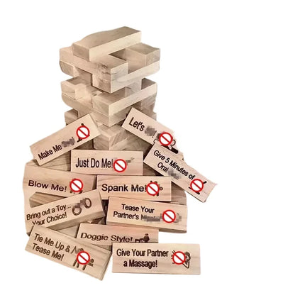 48 PCS Block Tower Game Couple Activities Date Night Ideas Valentine Tumbling Tower Stacking Sex Game For Couples Night Party