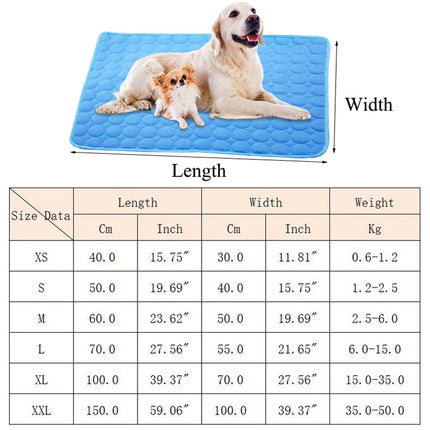 DualPet Dog Cat Summer Cooling Pad Mat Washable Puppy Big Dog Ice Gel Bed Mattress Cool Mascotas Cushion Blanket
