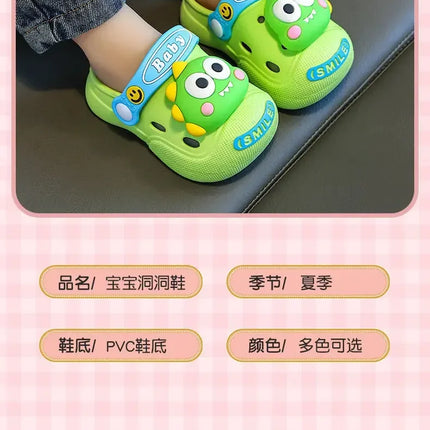 2025   Children's Slippers Cute Cartoon Girls Boys with Soft Soles Baby Bags Perforated Shoes Home and Baby Sandals***