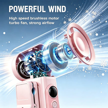 Portable Handheld Fan Mini Clip Fan With Umbrella Holder Function USB Rechargeable Personal Cooling Fan For Outdoor Camping