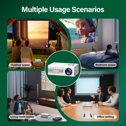 Video Projector Movie Projector Birthday Entertainment Gift for Home Work Outdoor Use Portable LCD Projector with HDMI Interface