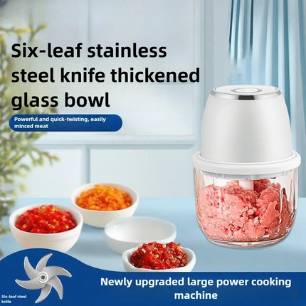 TINSOL 350ml Mini Food Chopper Electric Meat Grinder Garlic Press USB Multi-Function Slicer Blender Kitchen Food Processor