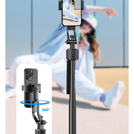 C17 Selfie Tripod for Cell Phone 360°Auto-Rotation AI Tracking Shooting Quadrapod with Remote Control