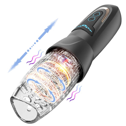 Automatic Male Masturbator Telescopic Rotation Vibrating Man Masturbation Cup Simulation Blowjob Piston Adult Sex Toy for Men