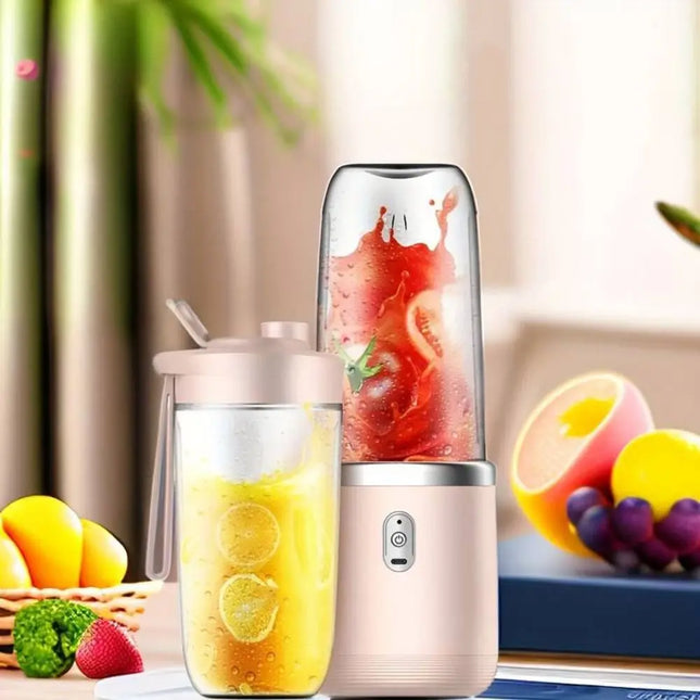Household USB Charging Electric Juicer Juice Maker Blue/Pink Fruit Juicer Cup 400ml Smoothie Blender Milkshake