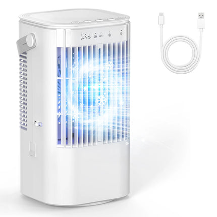 Summer USB Portable Fan Mini Silent Desktop Cooling Fan Suitable for Bedroom Living Room Study Travel Camping Spray Function