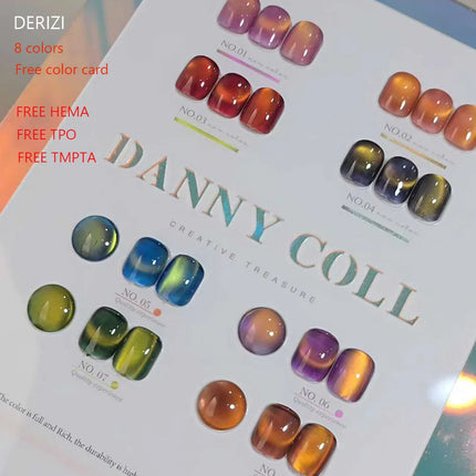 Autumn Brown Cat Eye Gel Polish Set With Color Display HEMA/TPO Free Luxury Magnetic Gel Soak Off UV LED Nail Varnish UV Gel Kit