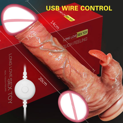 Dildo Telescopic Realistic Vibrator Sex Toys For Women Big Penis Heating Suction Cup Female Adult Masturbator App Remote Control