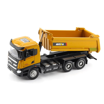 Huina 1812 1:60 Diecast Alloy Dump Truck Hobby Collection Model Full Metal Die Cast Car Toys for Boys Home Decoration Birthday、