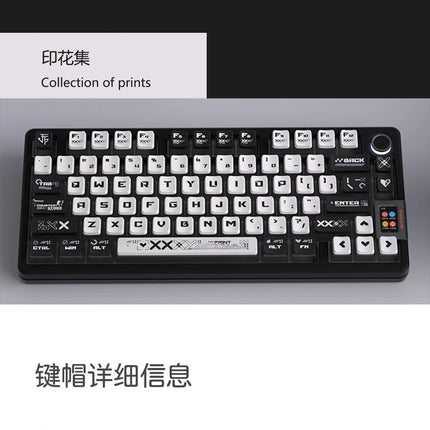 2025 New Eva Rebuild Of Evan Anime Figure Four Sided Side Transparent Pbt Thermal Sublimation Transparent Crystal  Key Cap Gifts