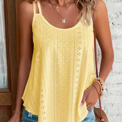 Large Big 5xl Women Leisure Simple Boho Camis Tops Women's Hollow Out Top Pullovers New Summer Casual Beach Shirts Clothing