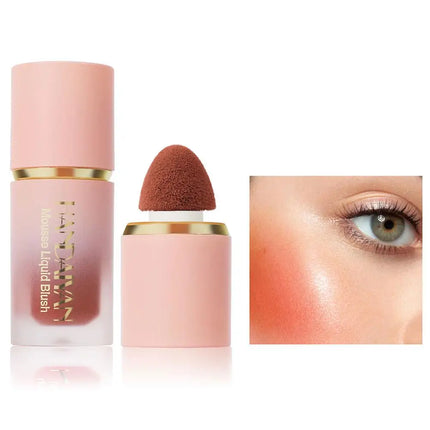 Matte Glitter Face Liquid Blusher Smooth Cheek Eye Mousse Blush Highlighter Stick Rouge Waterproof Contour Makeup