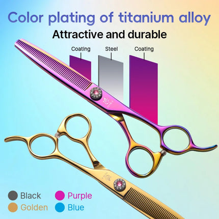 Fenice 6.5/7.0 inch JP440C pet scissors dog grooming scissors thinning scissors shears for animal hair tijeras peluquería canina