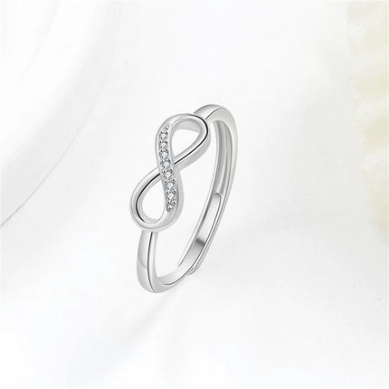 925 Sterling Silver Jewelry Set Inlaid Crystal Zircon Women's Mobius Loop Necklace Bracelet Earrings, Party Gift Jewelry