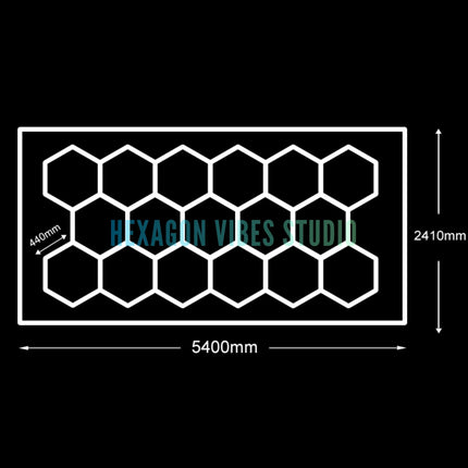 Garage Hexagon LED Light 50000H 6500K Ultra Bright for Home Gym Barbershop Car Detailing Bar Basement Workshop Ceiling Lighting