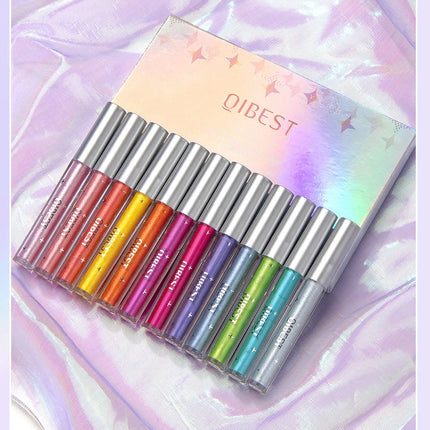 12 Colors Glitter Diamond Liquid Eyeshadow Set Sparkly Long Lasting Waterproof Shiny High Pigmented Brighten Makeup Cosmetics