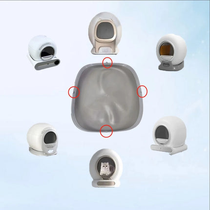 Automatic Cat Litter Box Accessories Silicone Pad Collecting Feces Bottom Capsule Cat Toilet Litter Box