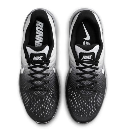 Nike's New Visual Full-Length Air Cushion Comfortable Shock-Absorbing Fitness Daily Men's Running Shoes Air Max Series Lightweight Durable Wear-Resistant Casual Shoes Black and White Gradient Color Trendy Versatile Sneakers a